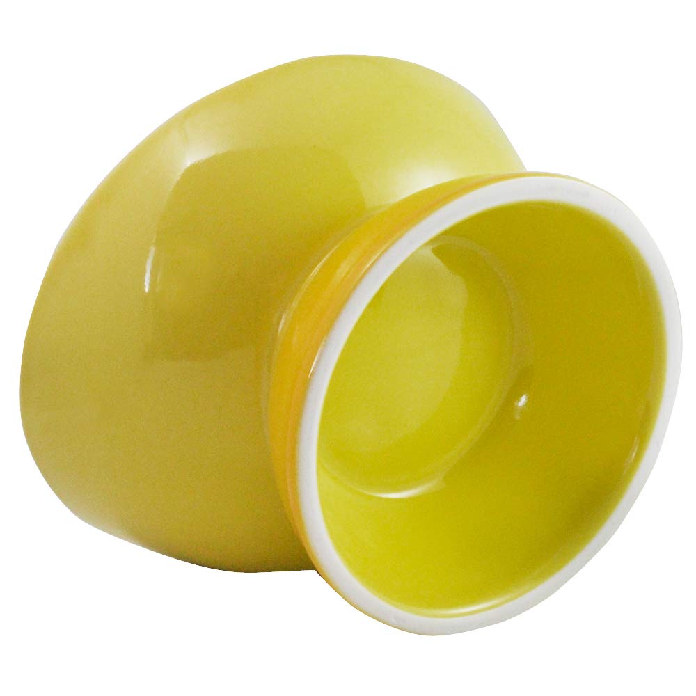 Skater Wide Ceramic Pet Food Bowl with Mat for Brachycephalic Dogs - Yellow- Japan Figure Store - #1 Bring To You The Best Japanese Goods