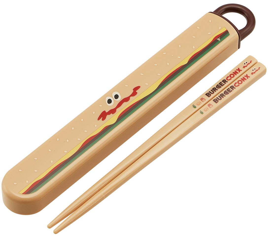 Skater Made in Japan Kids Antibacterial Burger Chopstick Slide Case Set- Japan Figure Store - #1 Bring To You The Best Japanese Goods