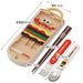 Skater Kids Antibacterial Trio Lunch Set with Burger Conks Chopsticks Spoon & Fork - Made in Japan- Japan Figure Store - #1 Bring To You The Best Japanese Goods