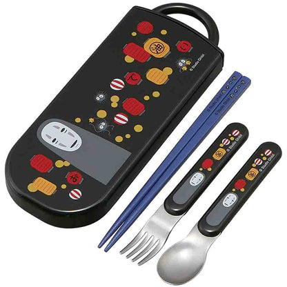 Skater Kids Antibacterial Trio Lunch Set - Slide Box Chopsticks Spoon Fork - My Neighbor's No-Face Made in Japan- Japan Figure Store - #1 Bring To You The Best Japanese Goods