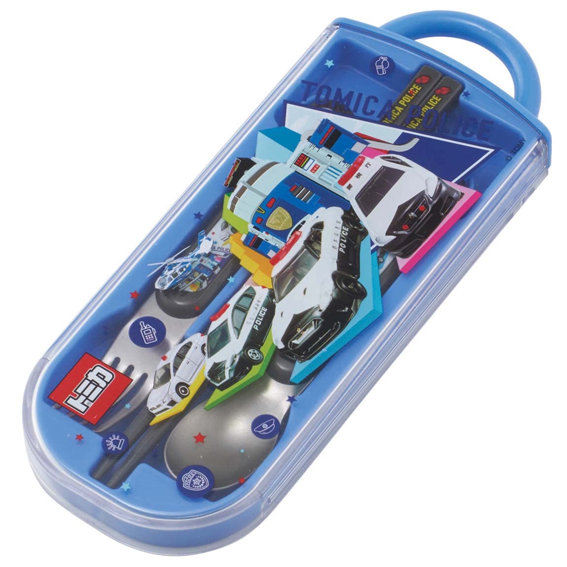 Skater Kids Antibacterial Lunch Set Tomica 22 Fork Spoon Chopsticks Japan Made