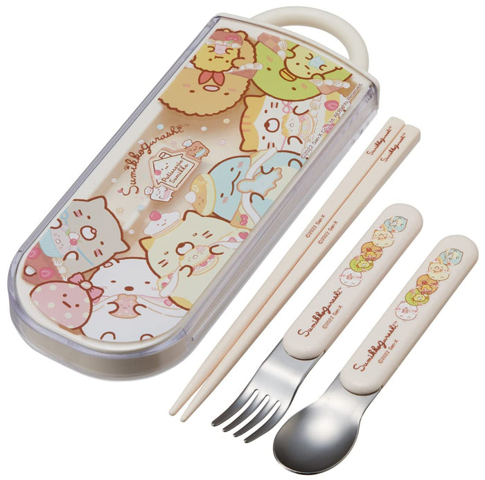 Skater Antibacterial Kids Trio Set - Chopsticks Spoon Fork - Sumikko Gurashi Sweets Shop Design Made in Japan- Japan Figure Store - #1 Bring To You The Best Japanese Goods