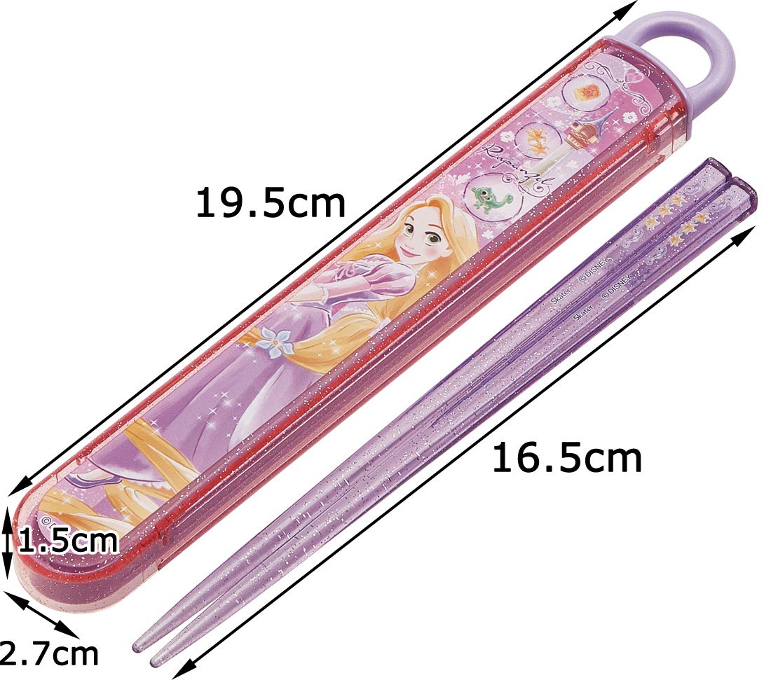 Skater Disney Rapunzel Chopsticks with Case Set Made in Japan Children's ABS2AM Set- Japan Figure Store - #1 Bring To You The Best Japanese Goods