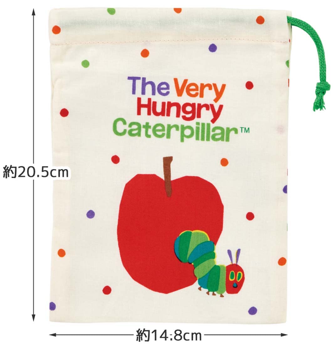 Skater Kids Cup Bag The Very Hungry Caterpillar 21x15cm Made in Japan- Japan Figure Store - #1 Bring To You The Best Japanese Goods