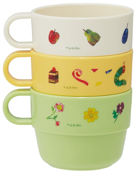 Skater Kids Set of 3 Cups Very Hungry Caterpillar Theme Made in Japan KS31-A- Japan Figure Store - #1 Bring To You The Best Japanese Goods