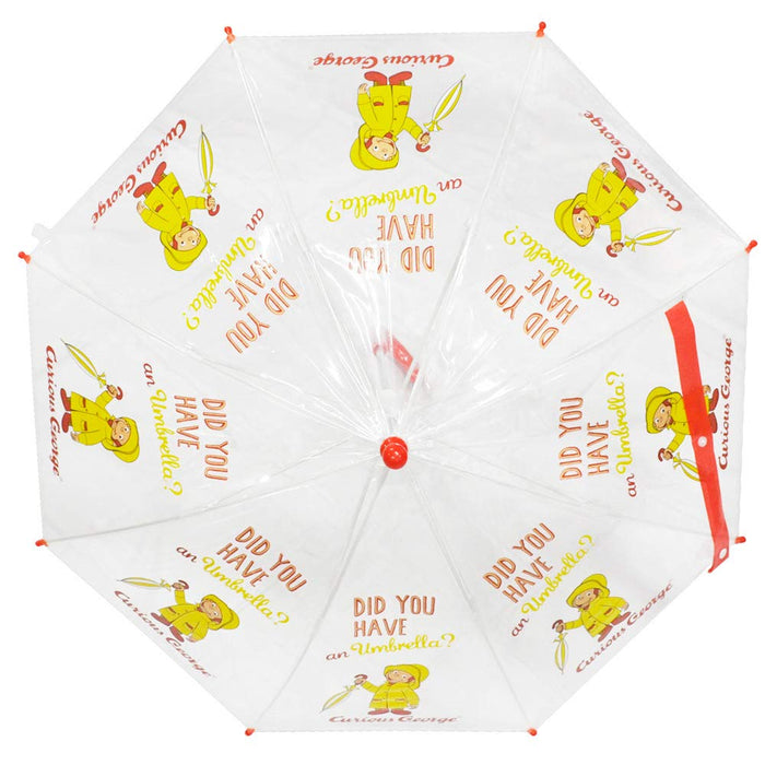 Skater Curious George Children's 40cm Long Vinyl Umbrella UBV2- Japan Figure Store - #1 Bring To You The Best Japanese Goods