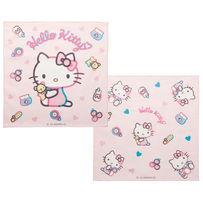 Skater Hello Kitty Children's Lunch Box Cloth and Plush Toy Set Sanrio KB4WN-A 2 Pieces- Japan Figure Store - #1 Bring To You The Best Japanese Goods