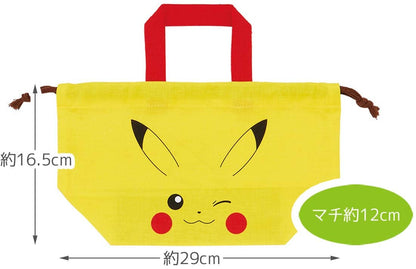 Skater Pikachu Pokemon Lunch Box and Drawstring Bag Set for Kids Made in Japan- Japan Figure Store - #1 Bring To You The Best Japanese Goods