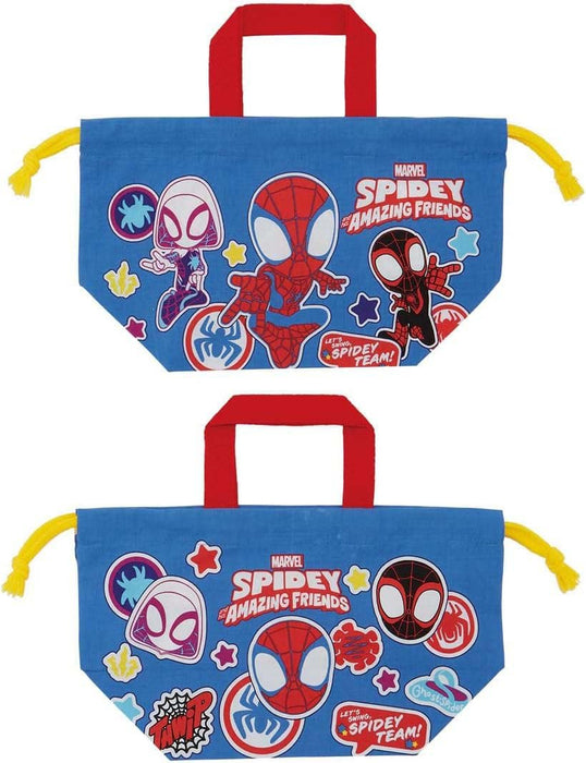 Skater Spider-Man Lunch Box Drawstring Bag for Boys Gusset 22 Made in Japan- Japan Figure Store - #1 Bring To You The Best Japanese Goods