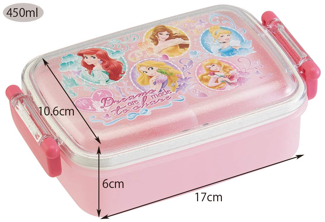 Skater Disney Princess 450ml Kids Lunch Box RBF3AN- Japan Figure Store - #1 Bring To You The Best Japanese Goods