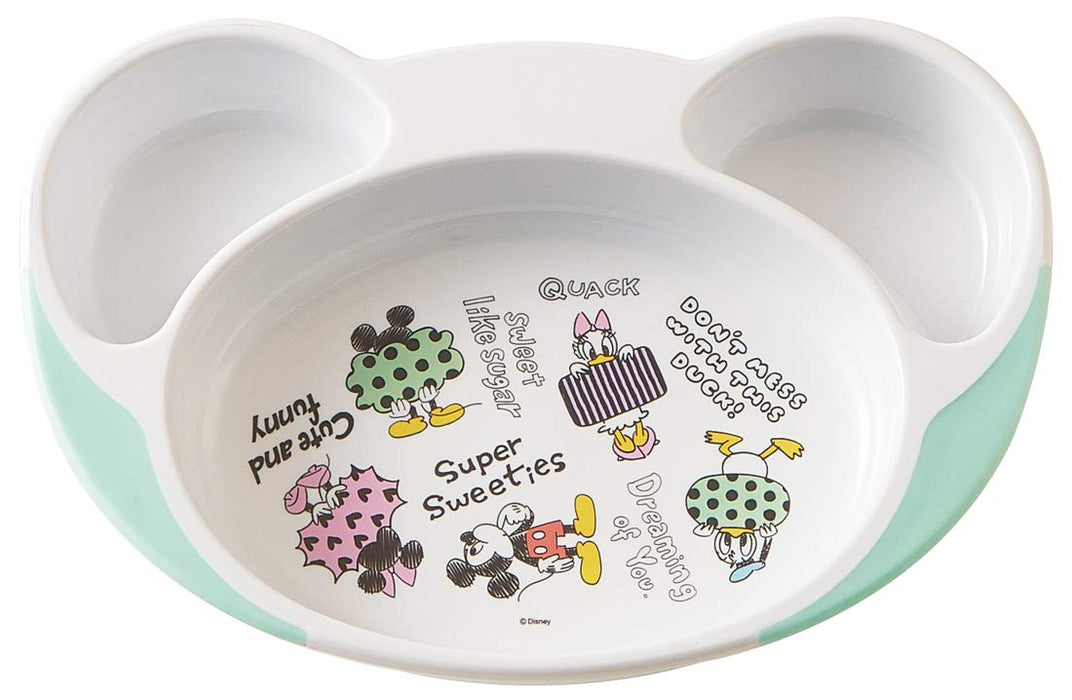 Skater Disney's Mickey Sketch Children's Easy to Scoop Lunch Plate Baby Tableware- Japan Figure Store - #1 Bring To You The Best Japanese Goods