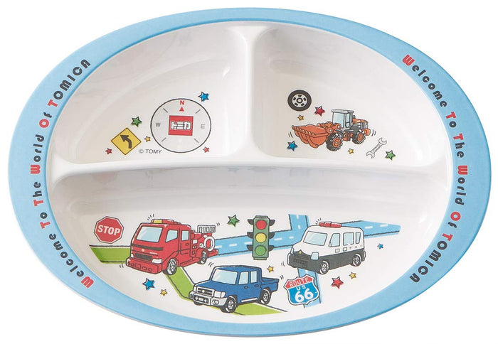 Skater 750ml M370-A Tomica Kids Melamine Lunch Plate Skater Children's Dish- Japan Figure Store - #1 Bring To You The Best Japanese Goods