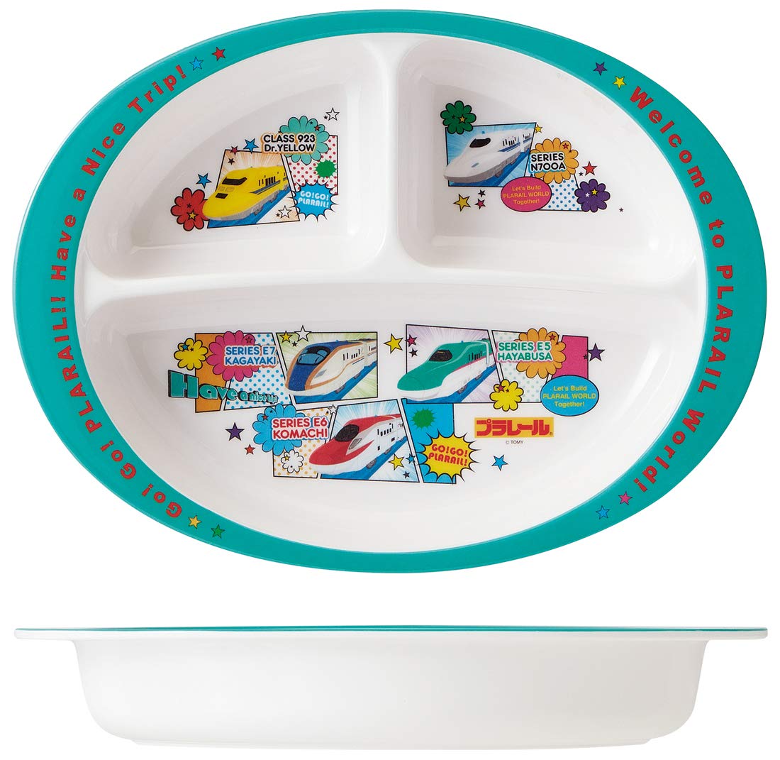 Skater Kids 750ml Melamine Lunch Plate Plarail Design - M370 Model- Japan Figure Store - #1 Bring To You The Best Japanese Goods