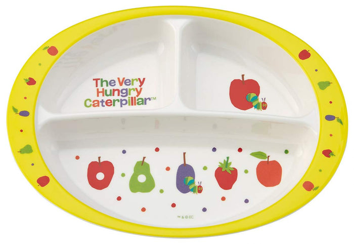 Skater Kids 750ml Melamine Lunch Plate - Very Hungry Caterpillar Fruit Design- Japan Figure Store - #1 Bring To You The Best Japanese Goods