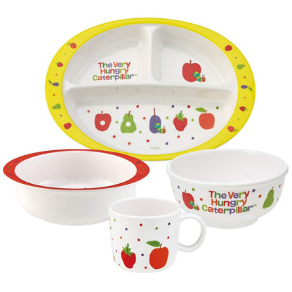 Skater Kids 750ml Melamine Lunch Plate - Very Hungry Caterpillar Fruit Design- Japan Figure Store - #1 Bring To You The Best Japanese Goods