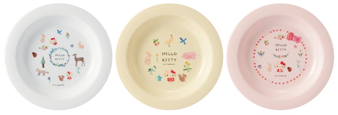 Skater Hello Kitty Children's 15cm Plate Set of 3 Made in Japan by Sanrio- Japan Figure Store - #1 Bring To You The Best Japanese Goods