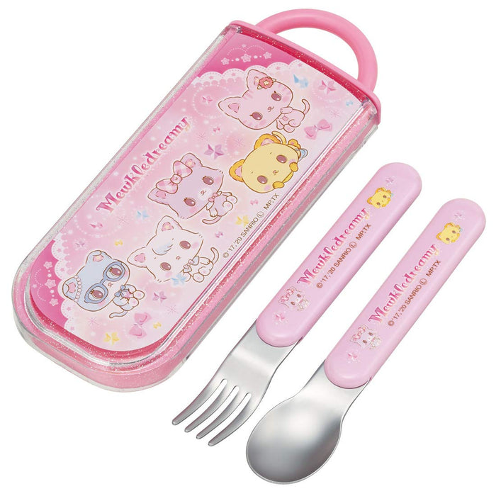 Skater Mewl Dreamy Friends Children's Spoon and Fork Set 13cm Made in Japan- Japan Figure Store - #1 Bring To You The Best Japanese Goods