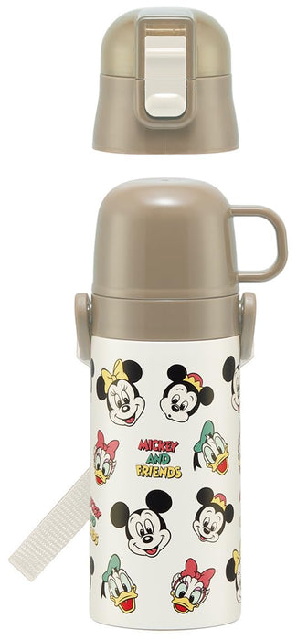 Skater Disney Mickey & Friends Child's 420ml Thermal Steel Water Bottle Small Capacity- Japan Figure Store - #1 Bring To You The Best Japanese Goods