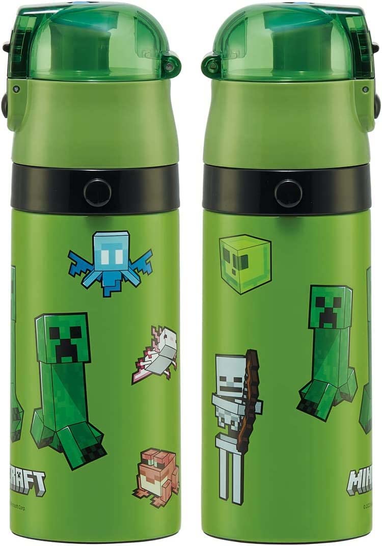 Skater Kids Stainless Steel Water Bottle 420ml Cup 350ml Drink Lightweight Insulated Minecraft Design- Japan Figure Store - #1 Bring To You The Best Japanese Goods
