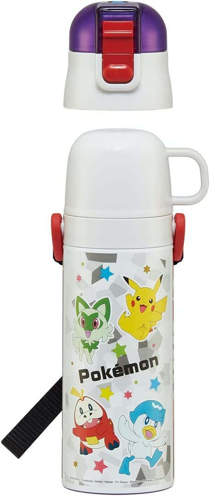 Skater Kids Stainless Steel 470ml Pokemon Sports Water Bottle Lightweight Insulated- Japan Figure Store - #1 Bring To You The Best Japanese Goods