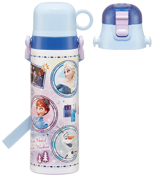 Skater Kids' Disney Frozen Stainless Steel Water Bottle Lightweight Child-Friendly Insulated 580ml Cup- Japan Figure Store - #1 Bring To You The Best Japanese Goods