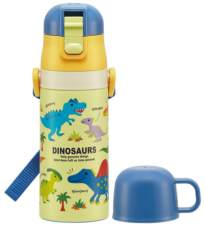 Skater Dinosaur Water Bottle for Boys - Stainless Steel Lightweight Thermal 420ml/350ml- Japan Figure Store - #1 Bring To You The Best Japanese Goods