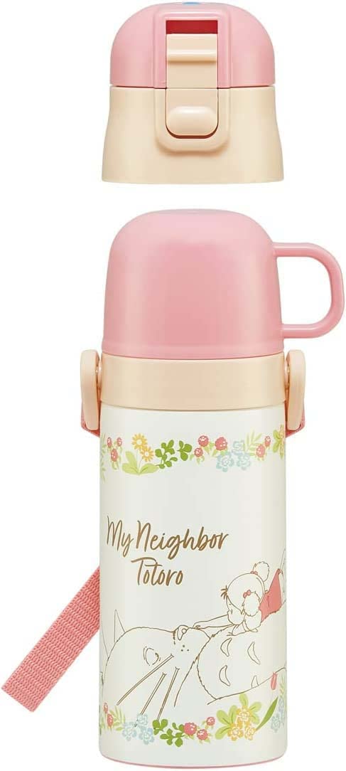 Skater Kid's Lightweight Dual-Use Stainless Steel Water Bottle - 420ml Totoro Design Thermally Insulated 350ml Cup - Ghibli Sports Drinkware- Japan Figure Store - #1 Bring To You The Best Japanese Goods