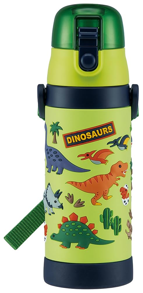 Skater Dinosaur 3D Printed 480ml Stainless Steel Water Bottle for Boys - Lightweight & Child-Friendly- Japan Figure Store - #1 Bring To You The Best Japanese Goods