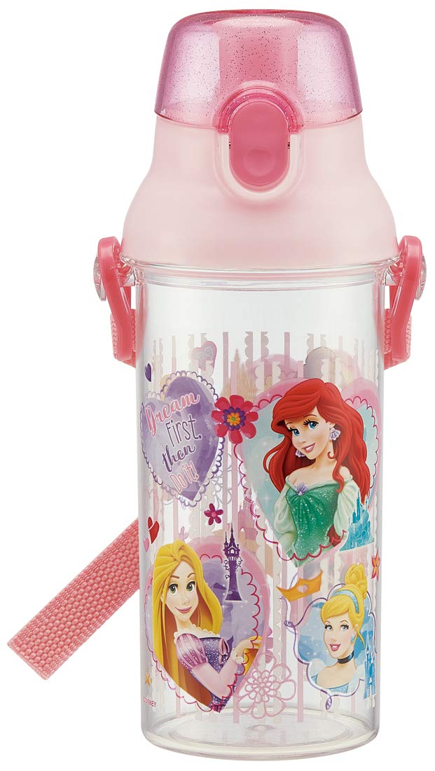 Skater Disney Princess Girls Water Bottle 480ml Clear Japan-Made- Japan Figure Store - #1 Bring To You The Best Japanese Goods