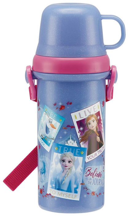Skater Frozen 2 Children's 480ml Water Bottle with Cup - PSB5KD- Japan Figure Store - #1 Bring To You The Best Japanese Goods
