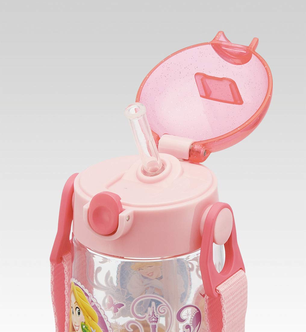 Skater Disney Princess 480ml Clear Water Bottle with Straw for Girls PDSH5- Japan Figure Store - #1 Bring To You The Best Japanese Goods