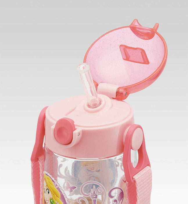 Skater Disney Princess 480ml Clear Water Bottle with Straw for Girls PDSH5- Japan Figure Store - #1 Bring To You The Best Japanese Goods