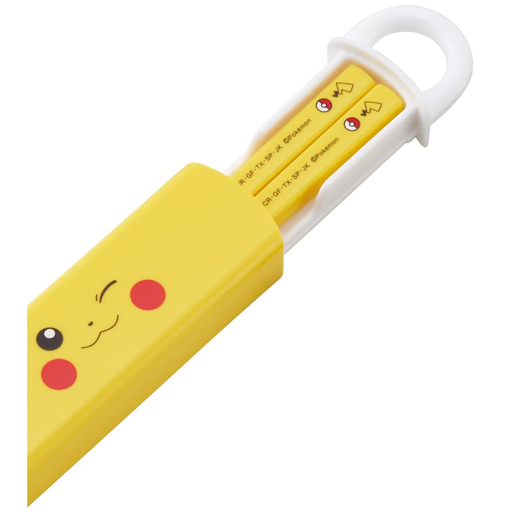 Skater Pikachu Face Kids Chopsticks Set 16.5cm Antibacterial Made in Japan- Japan Figure Store - #1 Bring To You The Best Japanese Goods