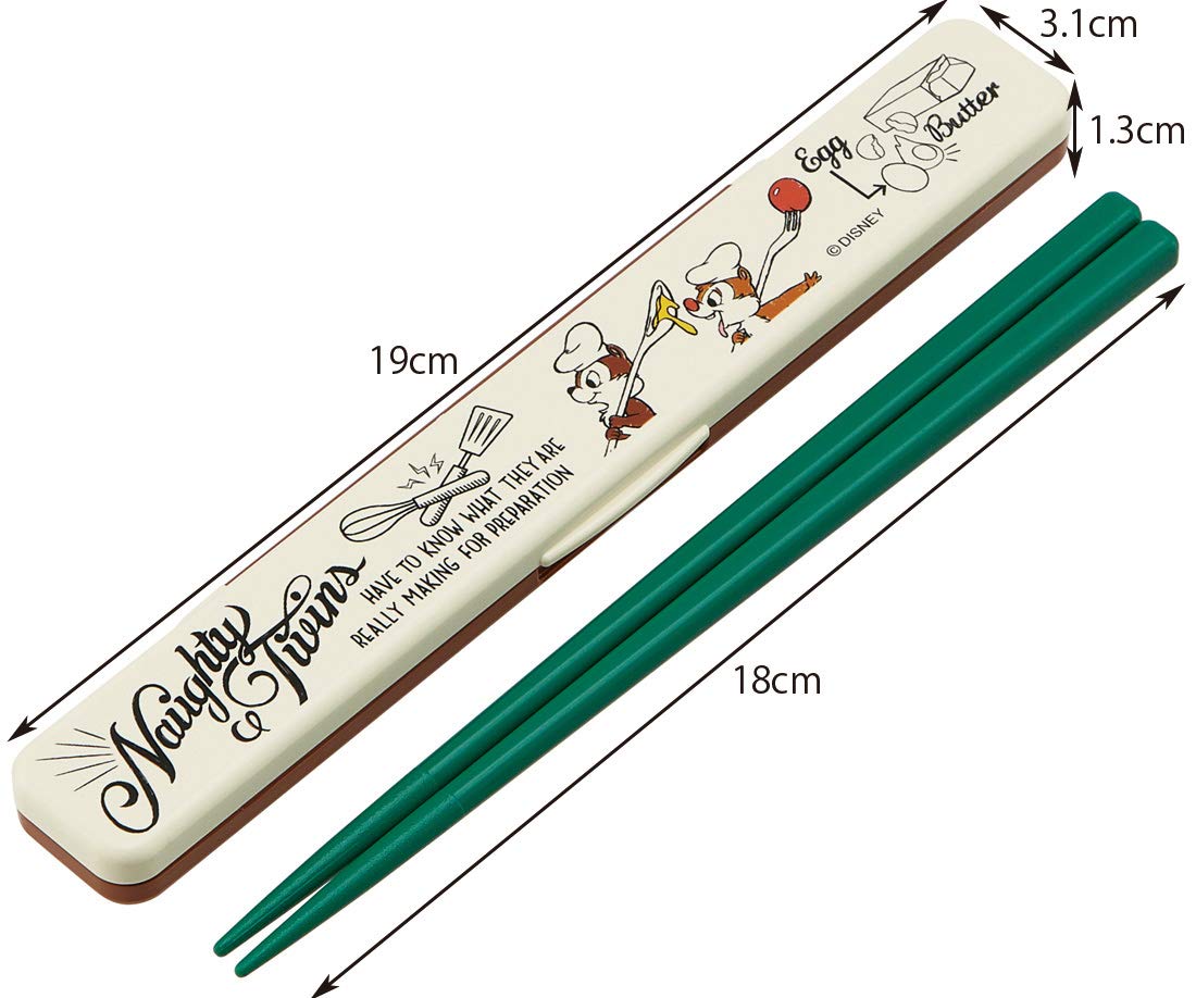 Skater Disney Chip & Dale 18cm Chopstick and Case Set Made in Japan- Japan Figure Store - #1 Bring To You The Best Japanese Goods