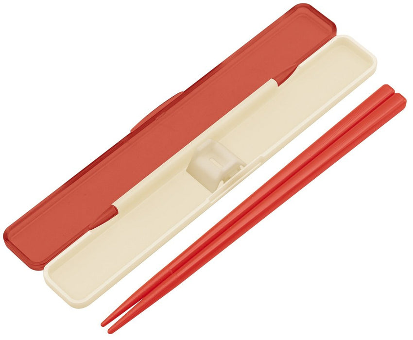 Skater Retro French Orange Red Chopsticks & Case Set 18cm - Made in Japan- Japan Figure Store - #1 Bring To You The Best Japanese Goods