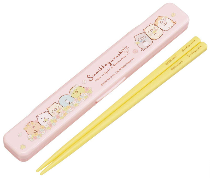 Skater 18cm Silver Ion Antibacterial Chopsticks Set with Case Sumikko Gurashi Cat Brothers Made in Japan- Japan Figure Store - #1 Bring To You The Best Japanese Goods