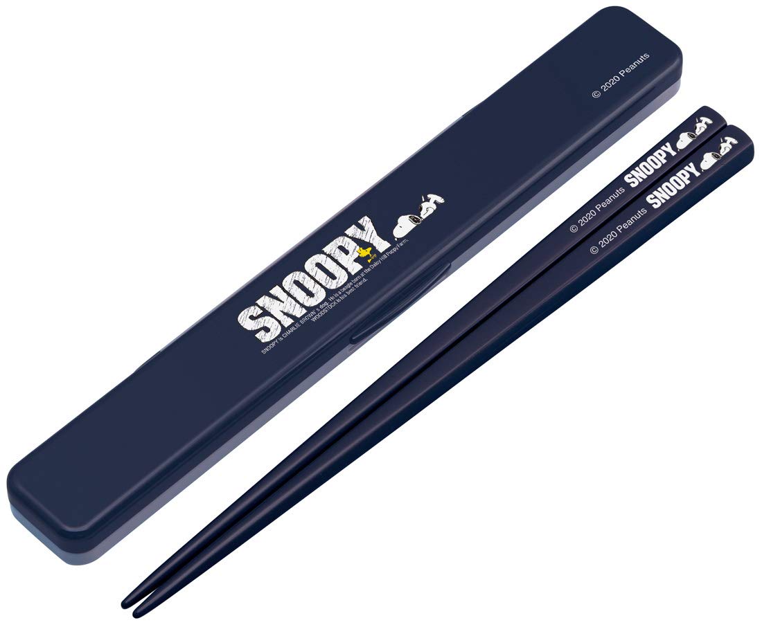 Skater 19.5cm Snoopy Logo Chopsticks and Case Set - Peanuts Made In Japan- Japan Figure Store - #1 Bring To You The Best Japanese Goods