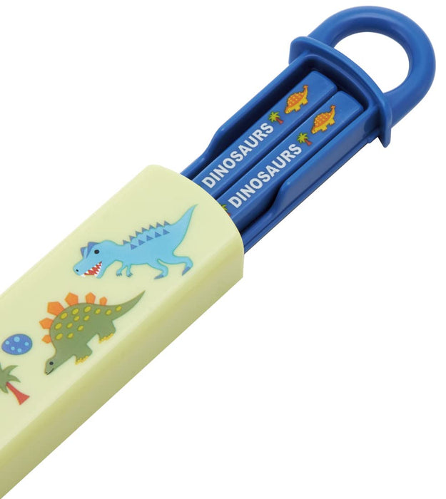 Skater Dinosaur Picture Chopsticks and Case Set 16.5cm Antibacterial for Kids Made in Japan- Japan Figure Store - #1 Bring To You The Best Japanese Goods