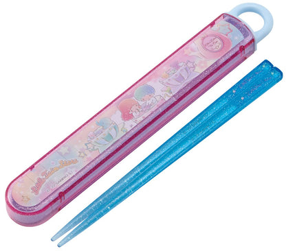 Skater Little Twin Stars 16.5cm Antibacterial Chopsticks and Case Set Made in Japan- Japan Figure Store - #1 Bring To You The Best Japanese Goods