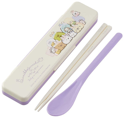 Skater Sumikko Gurashi Rabbit Garden Chopstick Spoon Set 18cm Antibacterial Japan- Japan Figure Store - #1 Bring To You The Best Japanese Goods