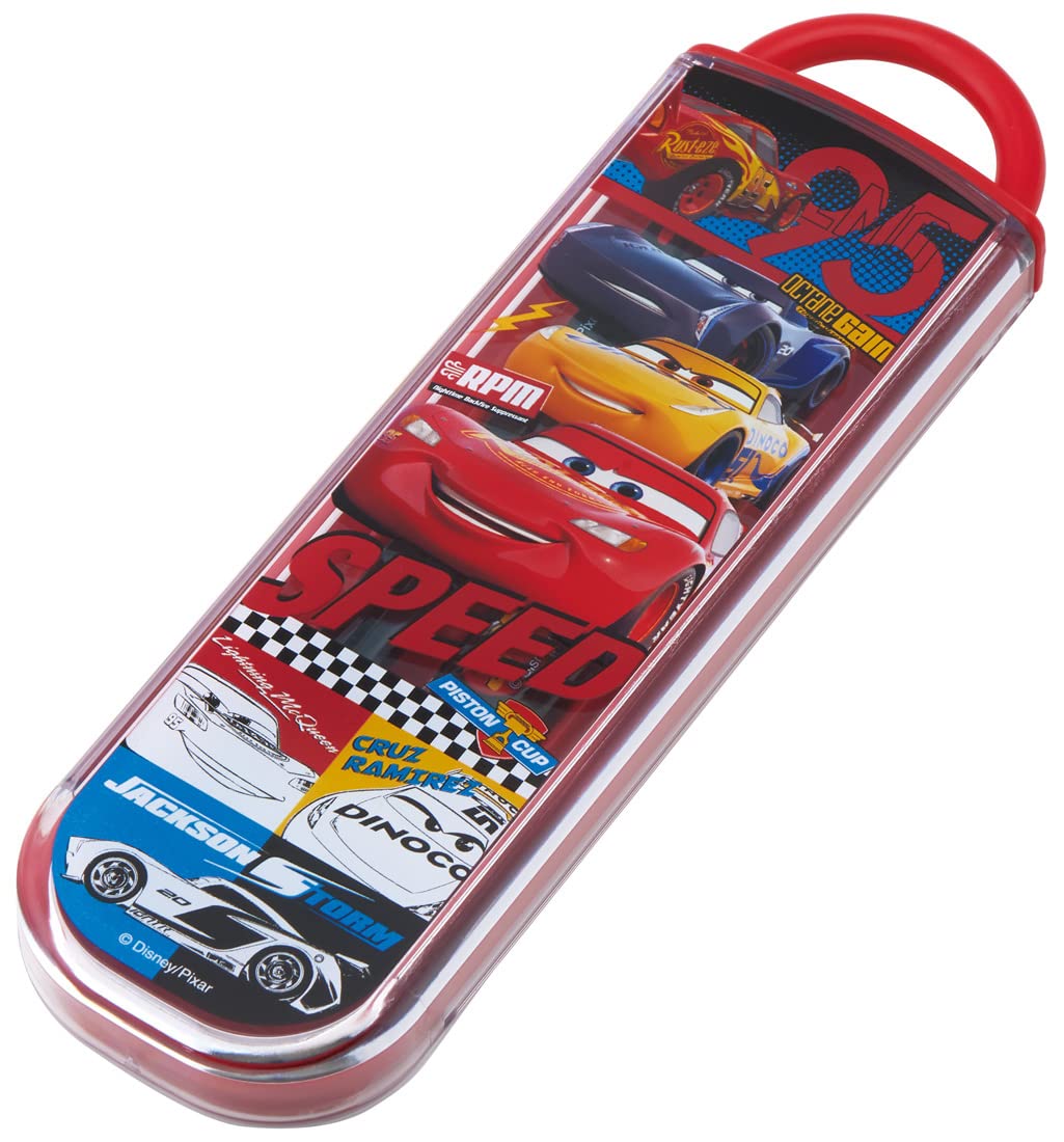 Skater Disney Cars 22 Chopsticks & Spoon Set Antibacterial Made in Japan- Japan Figure Store - #1 Bring To You The Best Japanese Goods
