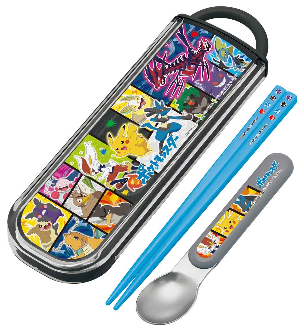 Skater Pokemon 21 Pocket Monsters Chopsticks and Spoon Set - Made in Japan- Japan Figure Store - #1 Bring To You The Best Japanese Goods