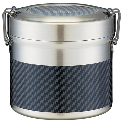 Skater Large Capacity 840ml Stainless Steel Lunch Box Vacuum Insulated Rice Bowl Carbon Tone- Japan Figure Store - #1 Bring To You The Best Japanese Goods