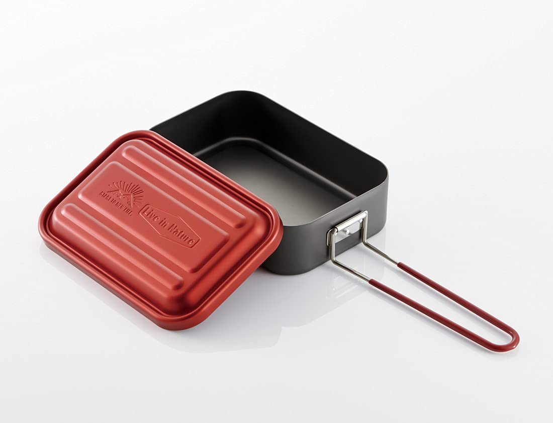 Skater 1000ml Red Outdoor Mess Box - Color Messtin Aftm10N-A No Seasoning Required- Japan Figure Store - #1 Bring To You The Best Japanese Goods