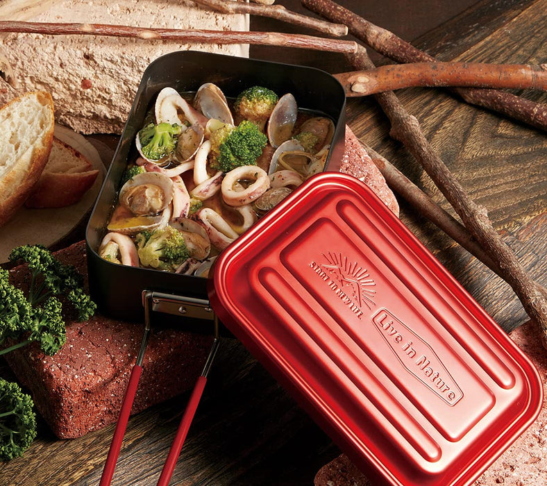 Skater 1000ml Red Outdoor Mess Box - Color Messtin Aftm10N-A No Seasoning Required- Japan Figure Store - #1 Bring To You The Best Japanese Goods