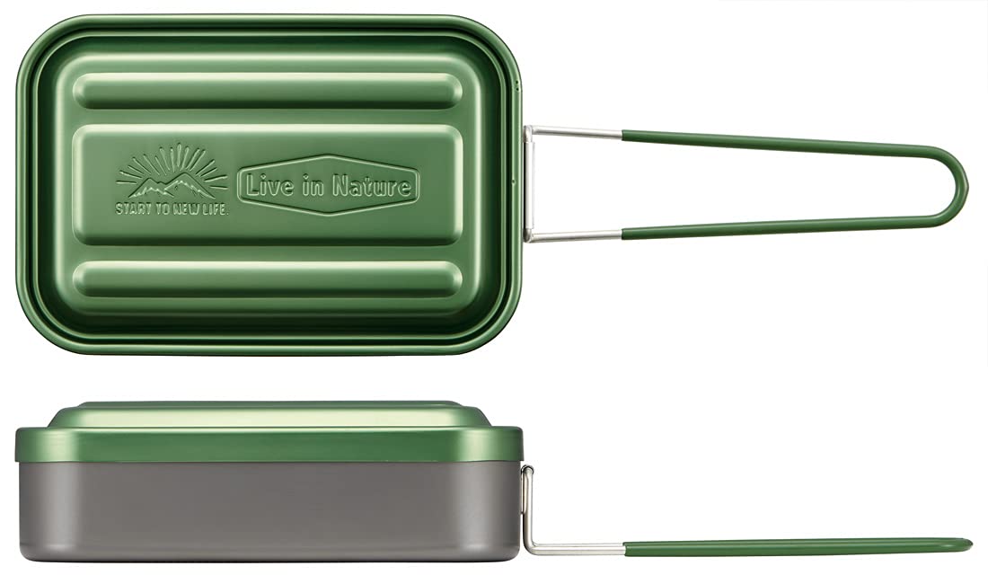 Skater Green 850ml Outdoor Messtin - No Seasoning Required AFTM8N-A Model- Japan Figure Store - #1 Bring To You The Best Japanese Goods