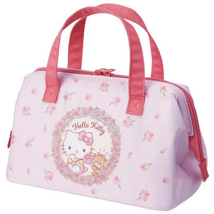 Skater Cooling Lunch Bag Hello Kitty Flower Wreath Sanrio Kga1-A Purse- Japan Figure Store - #1 Bring To You The Best Japanese Goods