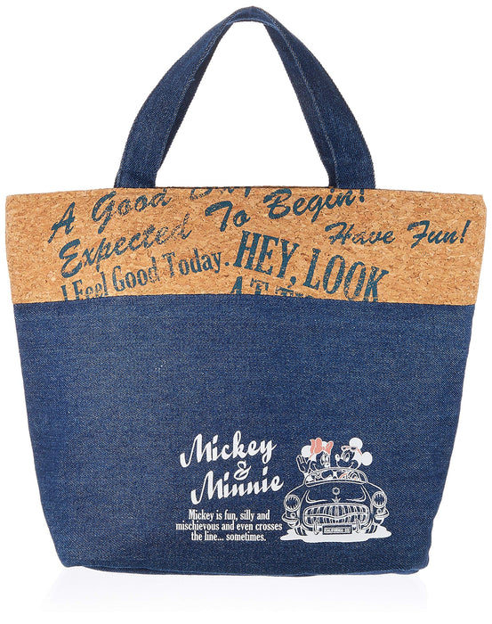 Skater Disney Mickey & Minnie Denim & Cork Cooler Bag - Skater KBCO2- Japan Figure Store - #1 Bring To You The Best Japanese Goods