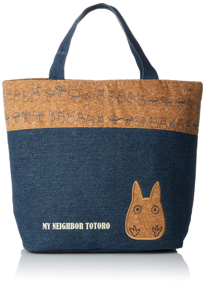 Skater My Neighbor Totoro Ghibli Denim & Cork Cooler Bag - Size M- Japan Figure Store - #1 Bring To You The Best Japanese Goods