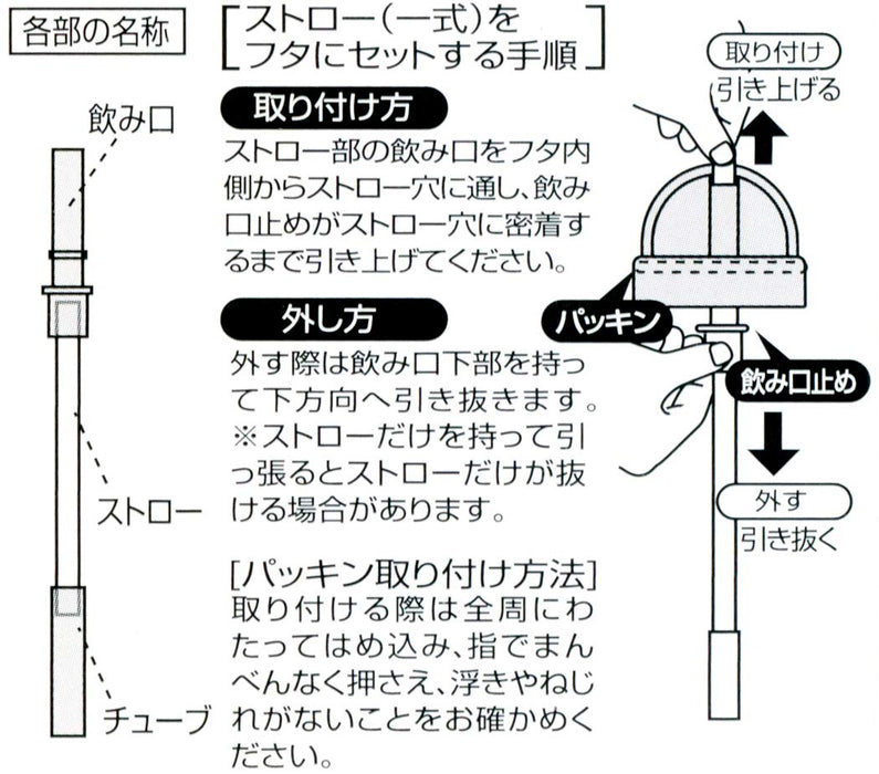 Skater Basic Replacement Mouth Straw Tube & Gasket Set for PBS3ST & PBS3STD- Japan Figure Store - #1 Bring To You The Best Japanese Goods